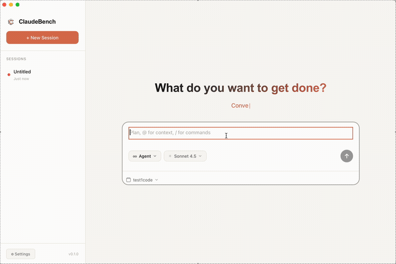 Lumo desktop interface demo.